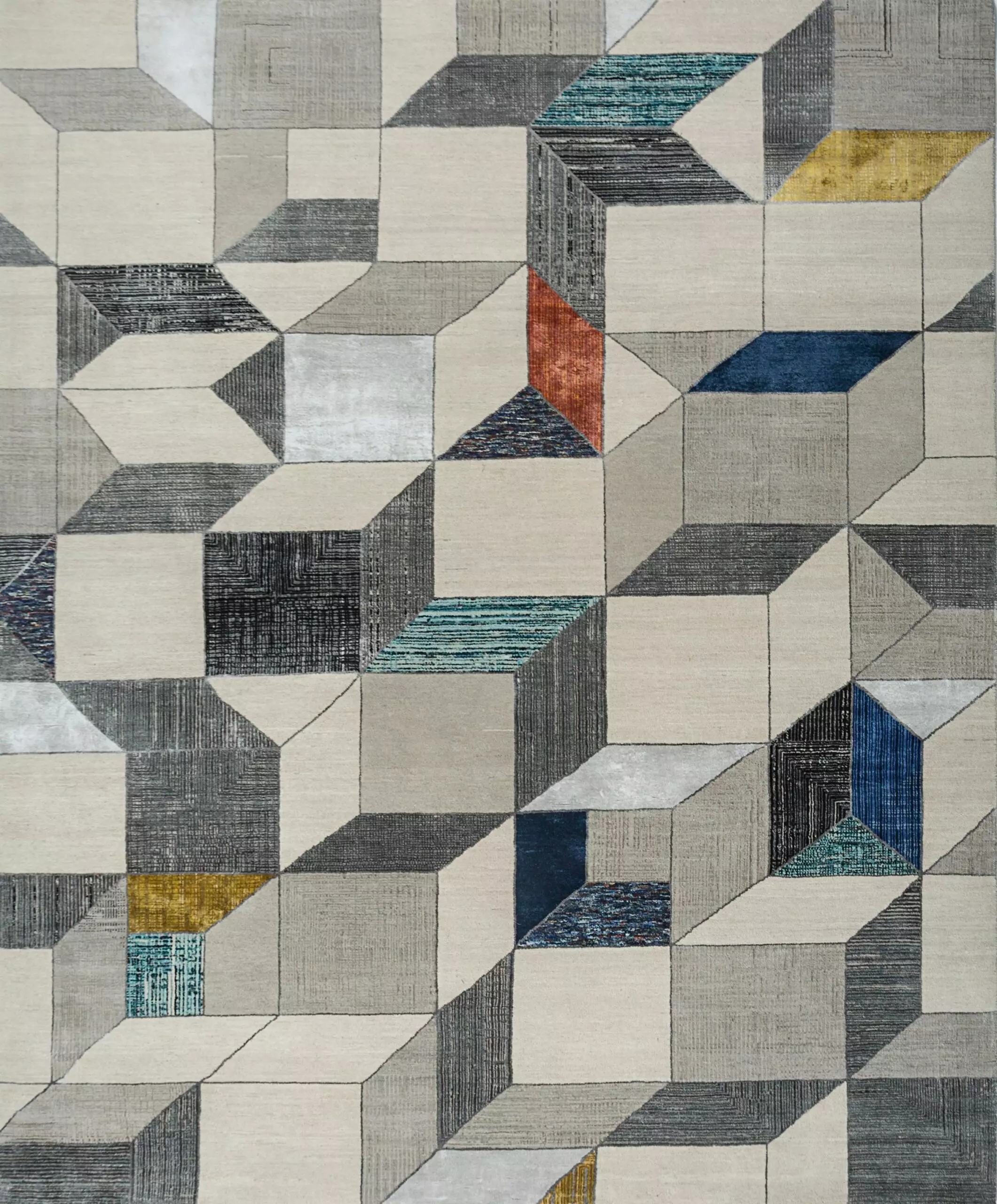 India Escher Elements Blue Ashwood vloerkleed Brokking Vloerkledenspecialist.nl IJsselstein