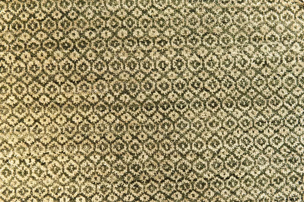 Border green design vloerkleed