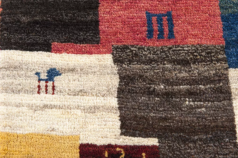 Modern Iraans Gabbeh vloerkleed Brokking Vloerkledenspecialist.nl IJsselstein