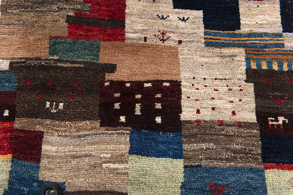 Modern Iraans Gabbeh vloerkleed Brokking Vloerkledenspecialist.nl IJsselstein