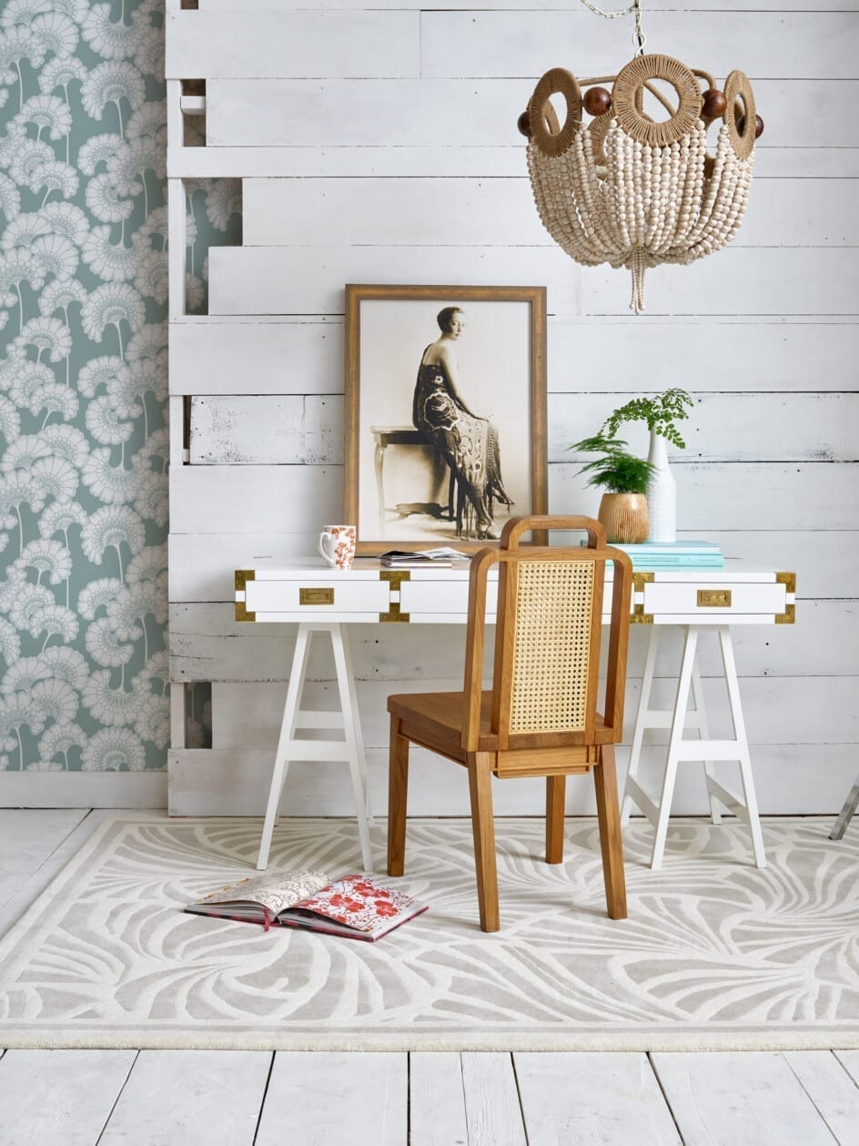 Florence Broadhurst Japanese Fans Ivory vloerkleed