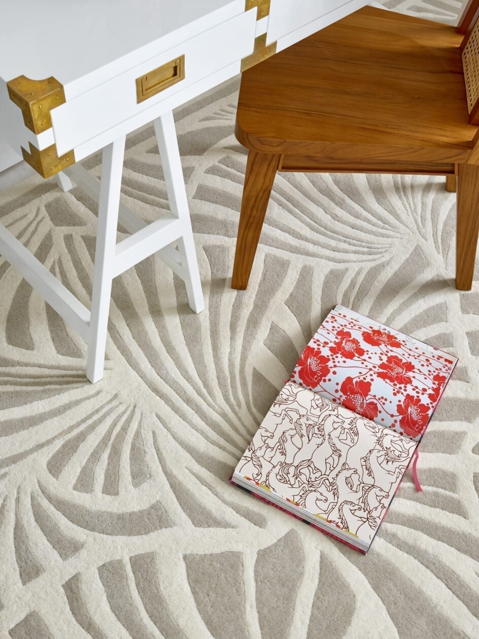 Florence Broadhurst Japanese Fans Ivory vloerkleed