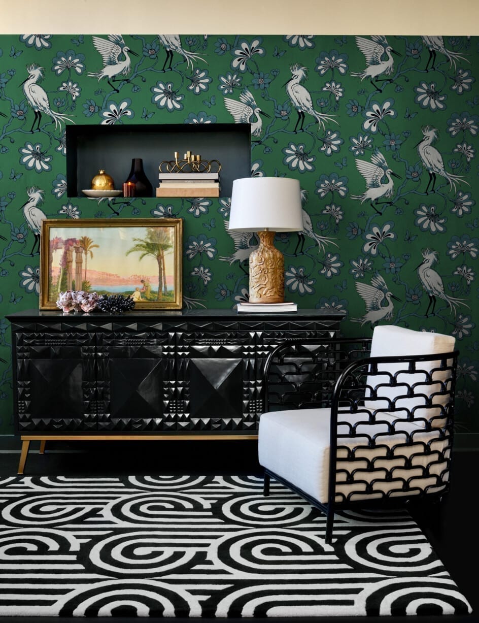 Florence Broadhurst Turnabouts black vloerkleed