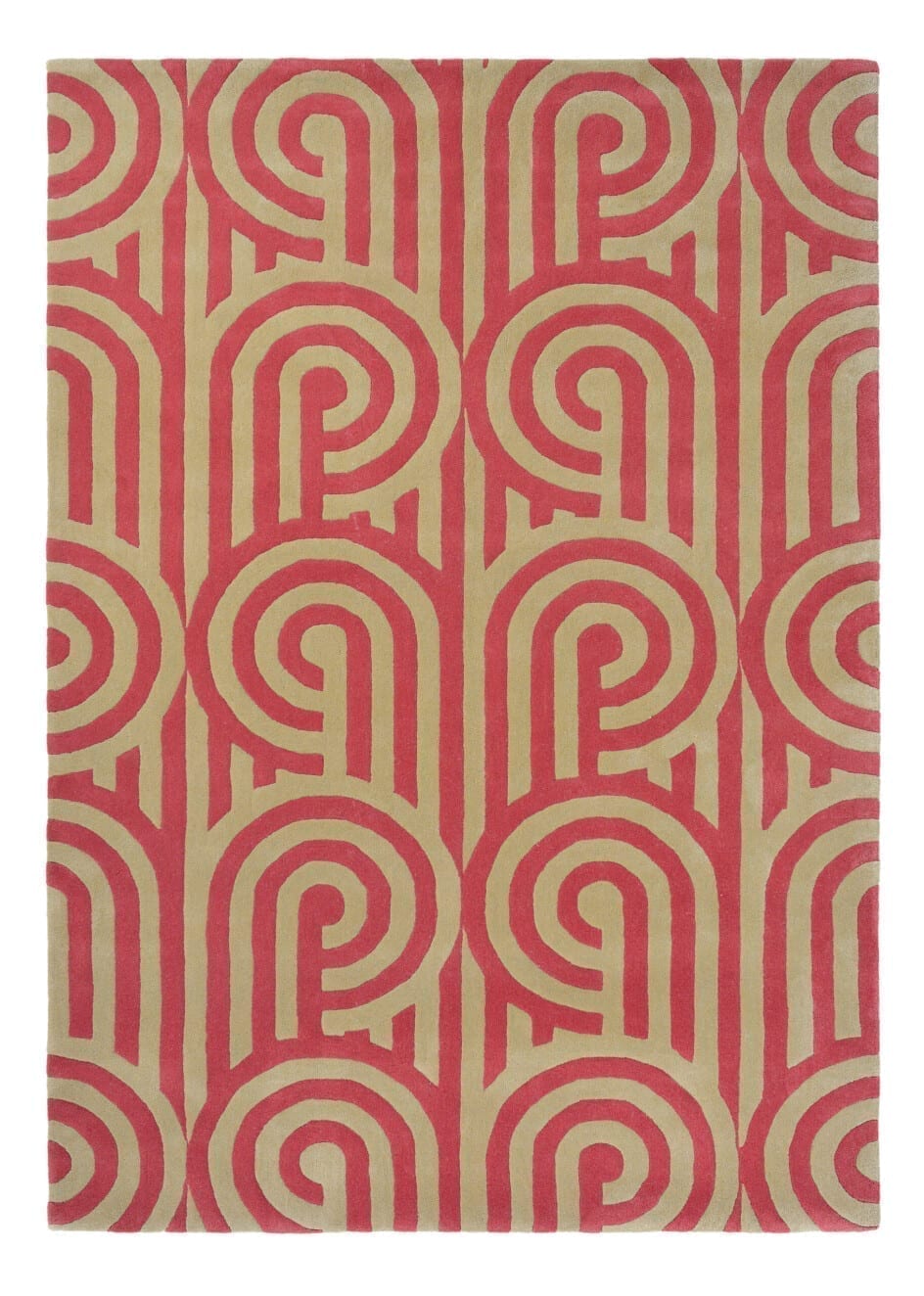 Florence Broadhurst Turnabouts Claret vloerkleed