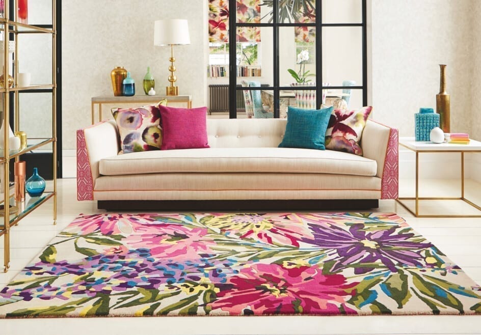 Harlequin Floreale Fuchsia vloerkleed