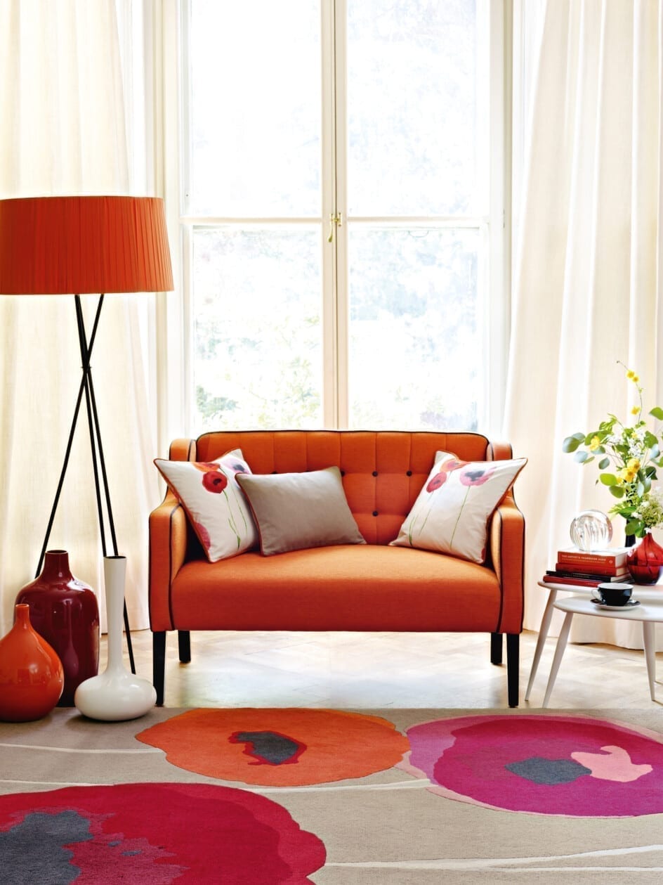 Sanderson Poppies 45700 vloerkleed