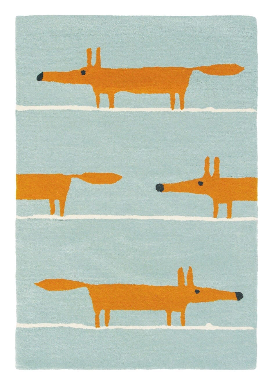 Scion Mr. Fox Aqua vloerkleed
