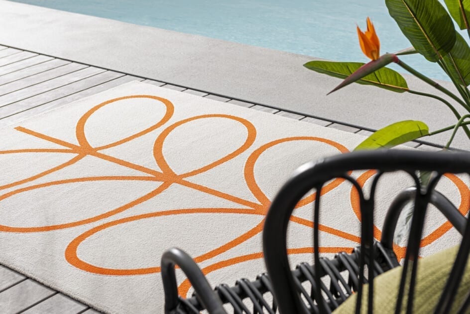 Orla Kiely outdoor vloerkleed Giant linear stem persimmon