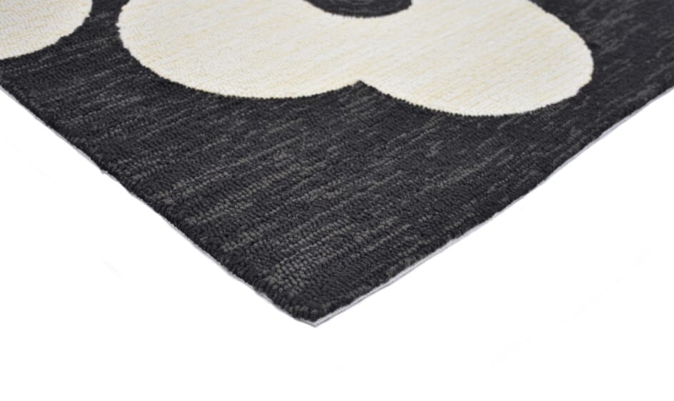 Outdoor vloerkleed Orla Kiely Spot flower black