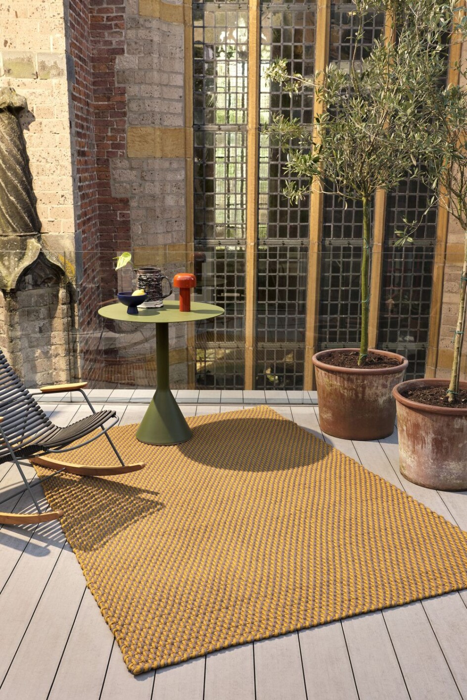 Brink & Campman Lace Golden Mustard Grey-Taupe 497217 Brokking Vloerkledenspecialist.nl IJsselstein