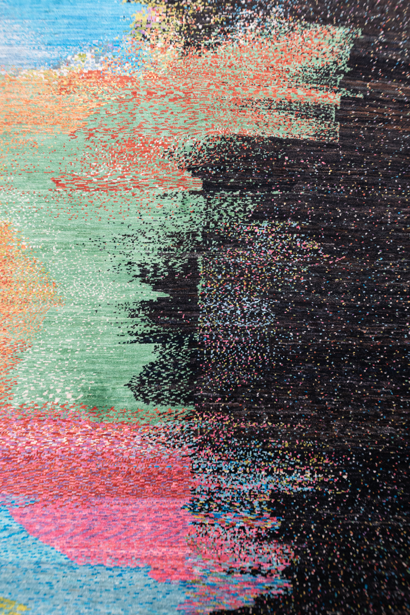 Modern Dark Rainbow vloerkleed