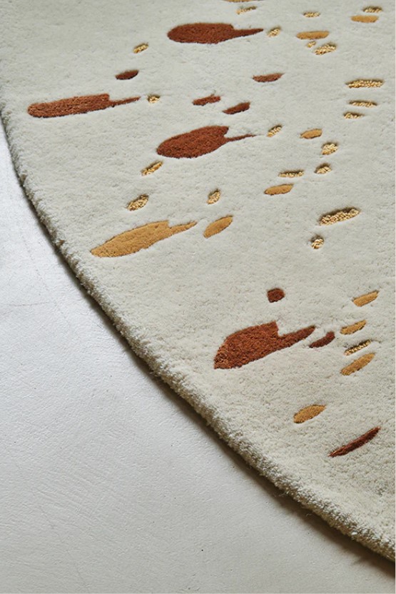 Toulemonde Paint Ocre Oval vloerkleed Brokking Vloerkledenspecialist.nl IJsselstein