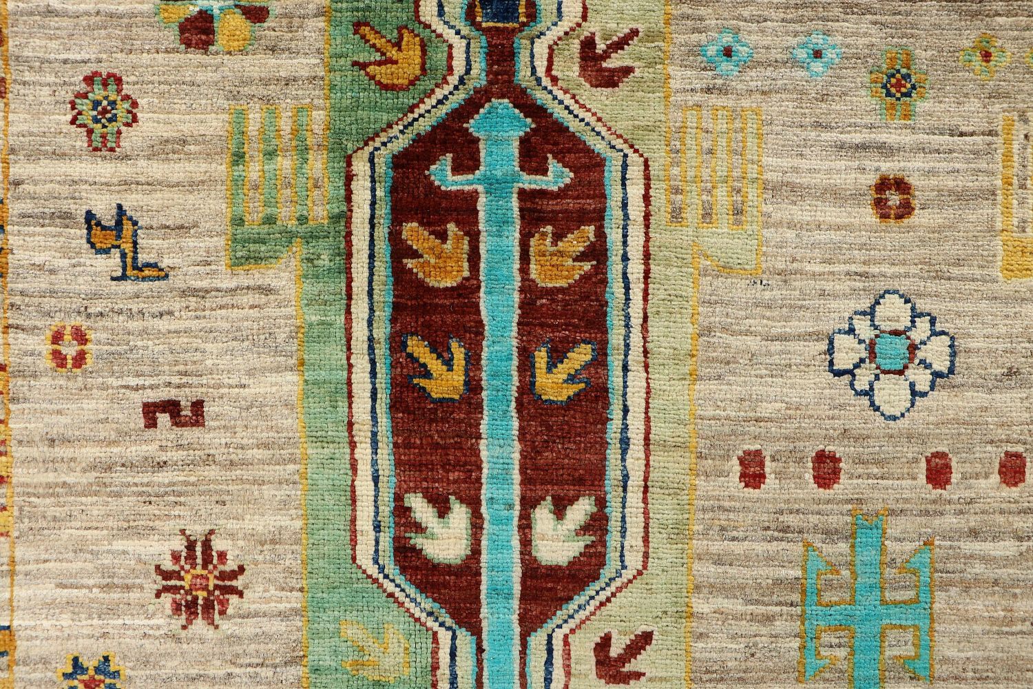 Chobi Art-Deco detail vloerkleed Brokking Vloerkledenspecialist.nl IJsselstein