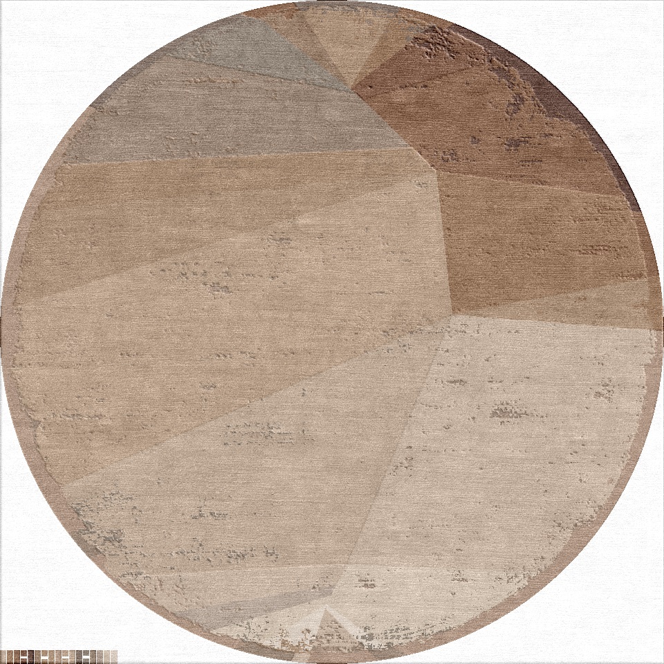 Golden Thunder Rond vloerkleed Brokking Vloerkledenspecialist.nl IJsselstein