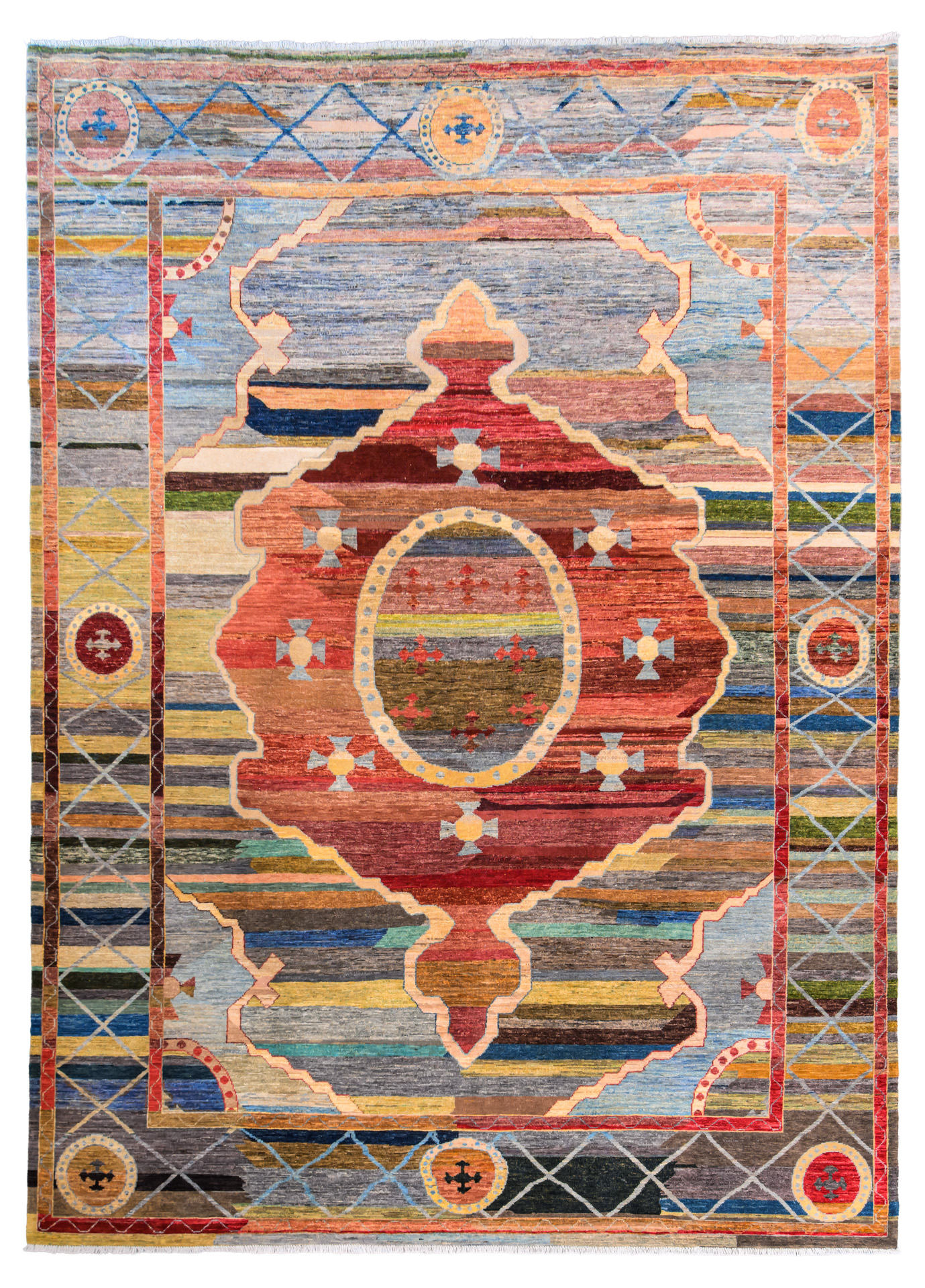 Art Deco Medaillon vloerkleed Brokking Vloerkledenspecialist.nl IJsselstein groot